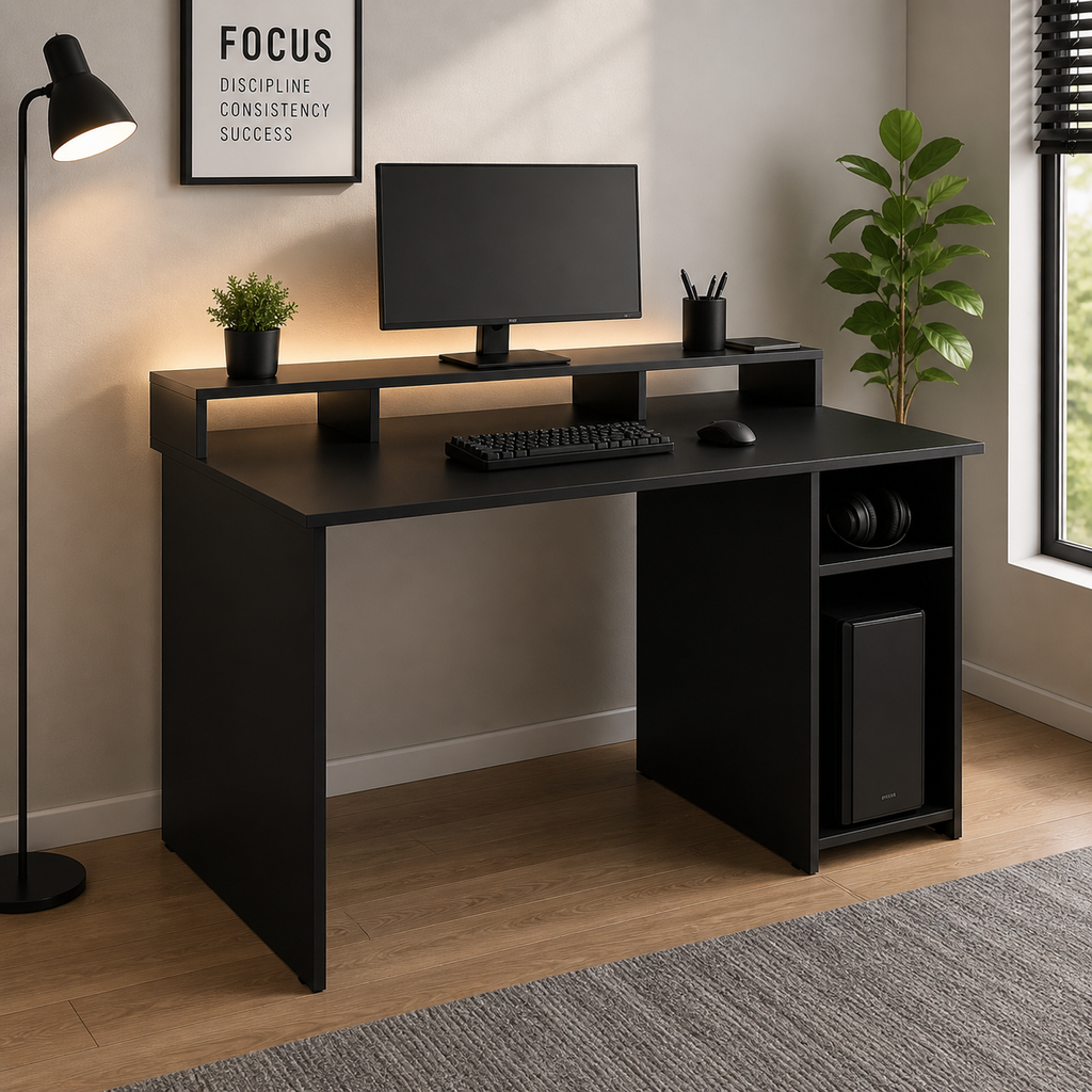 Escritorio Multifuncional / Gamer Negro