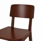 Silla Escandinava Vintage en Madera Chocolate Satinada