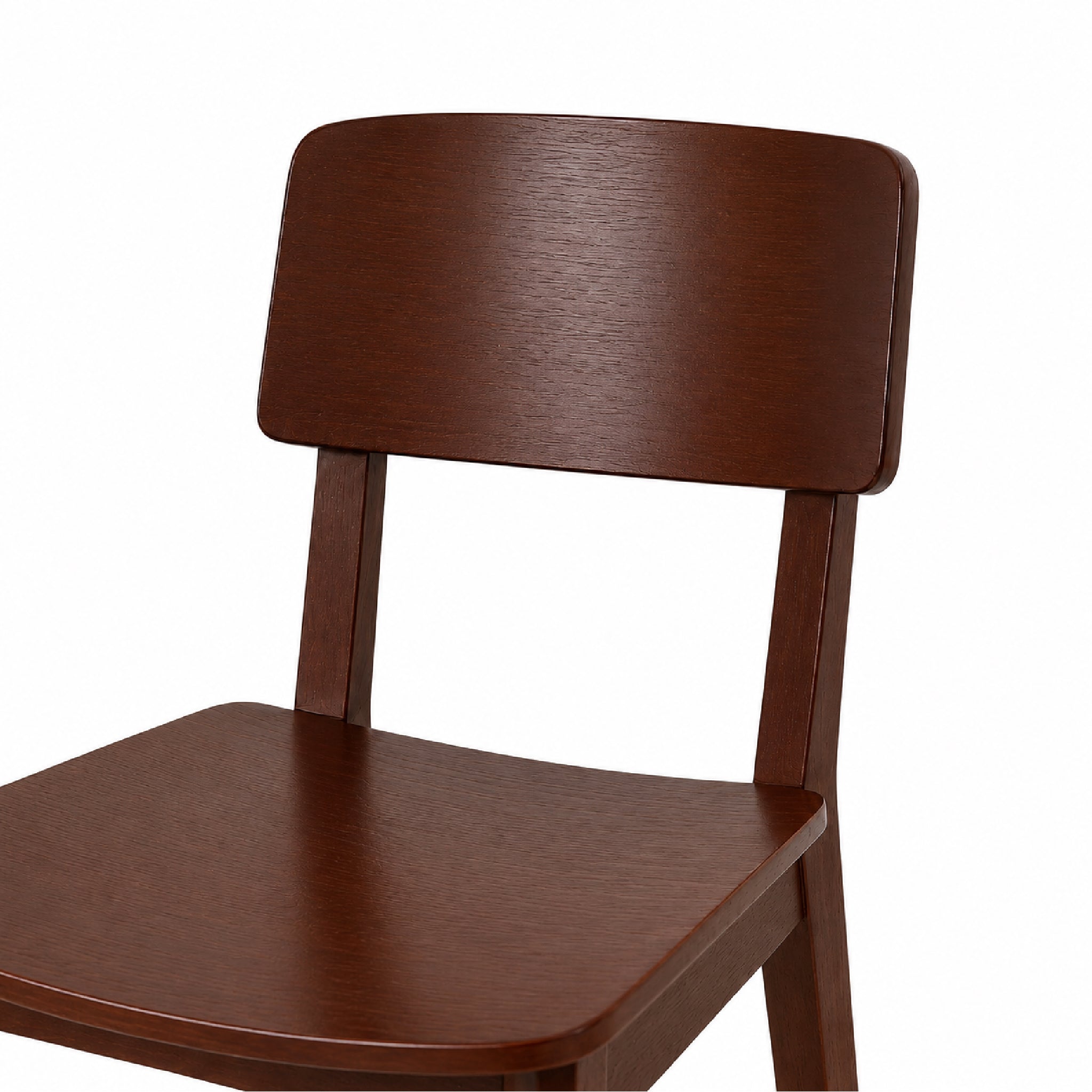 Silla Escandinava Vintage en Madera Chocolate Satinada