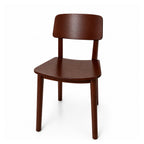 Silla Escandinava Vintage en Madera Chocolate Satinada