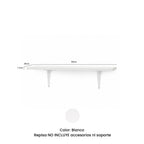 Repisa Flotante Color Blanco Mate 60x20x1.5cm