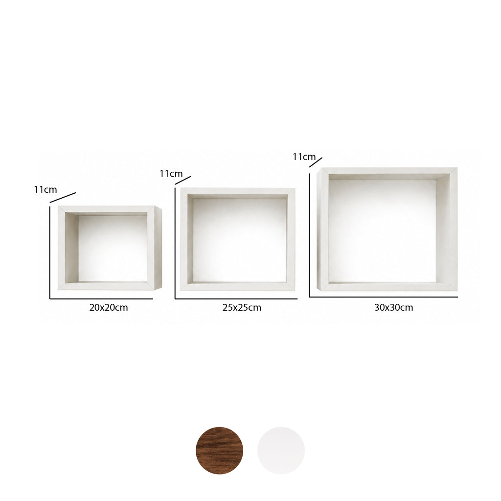Juego De Cubos Repisas Flotantes Decorativos X 3und 30|25|20